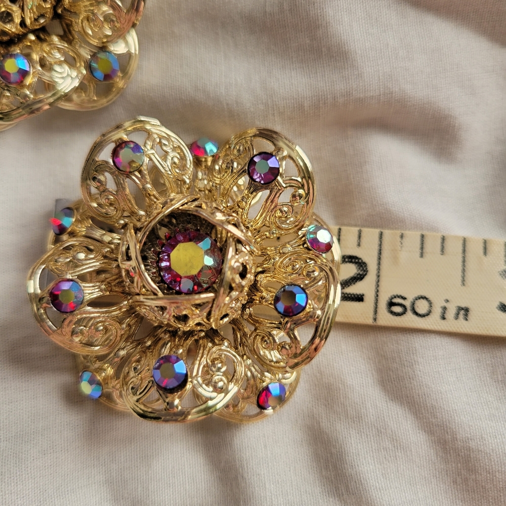 VTG Sara Coventry Demi-Parure "Fashion Flower" Set - Picture 12 of 12